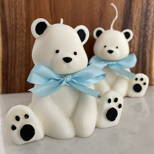 Bowtie Bear Candle – A Timeless Keepsake of Elegance & Charm