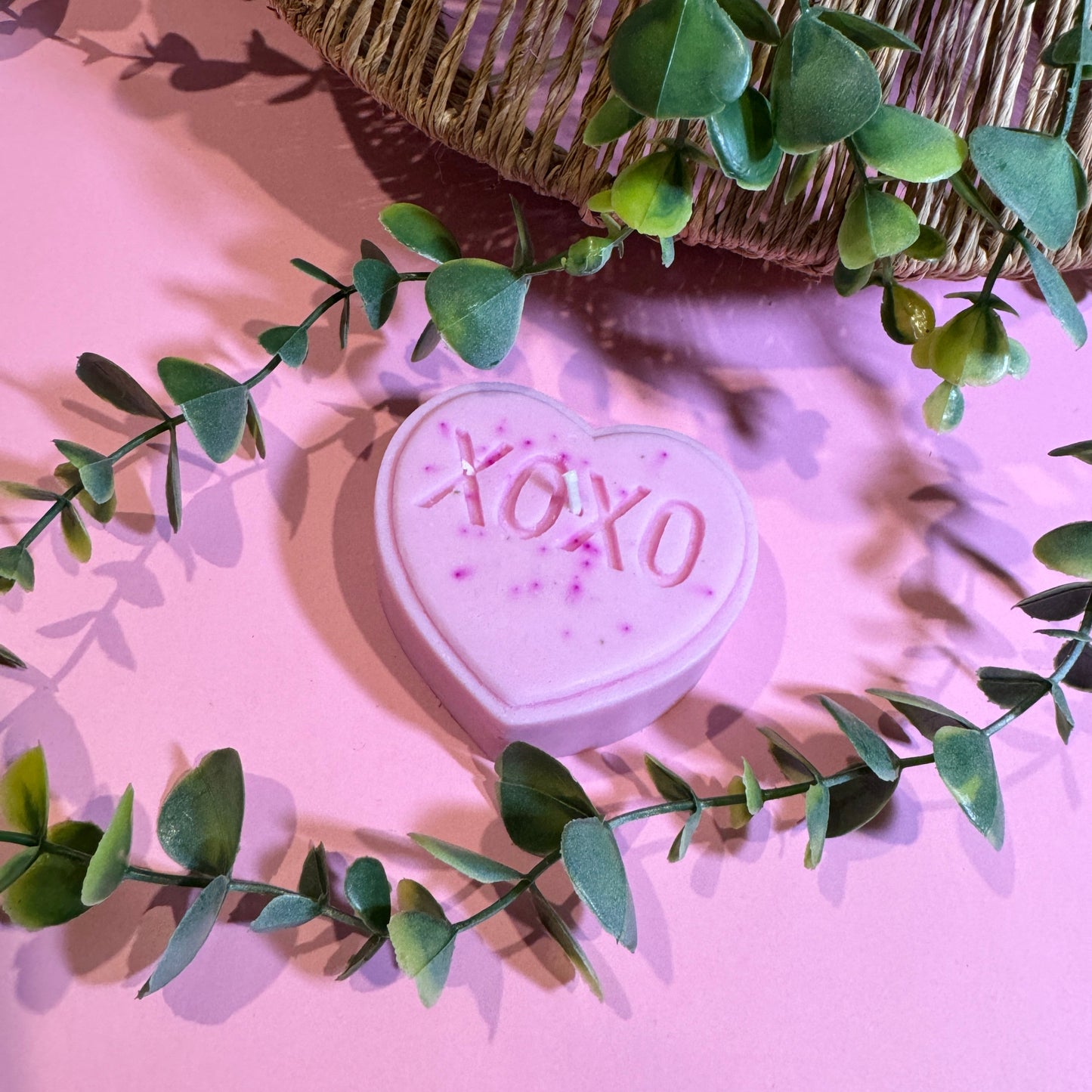 XOXO Candle – Handcrafted Heart with Engraved XOXO