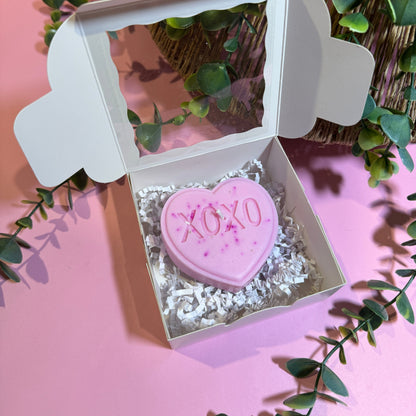 XOXO Candle – Handcrafted Heart with Engraved XOXO