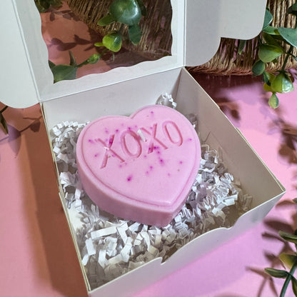 XOXO Candle – Handcrafted Heart with Engraved XOXO