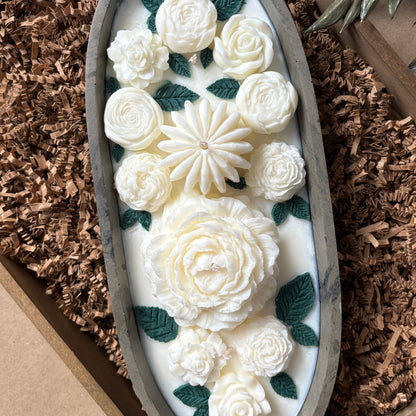 Floral Tray Candle – A Statement of Artistry & Elegance