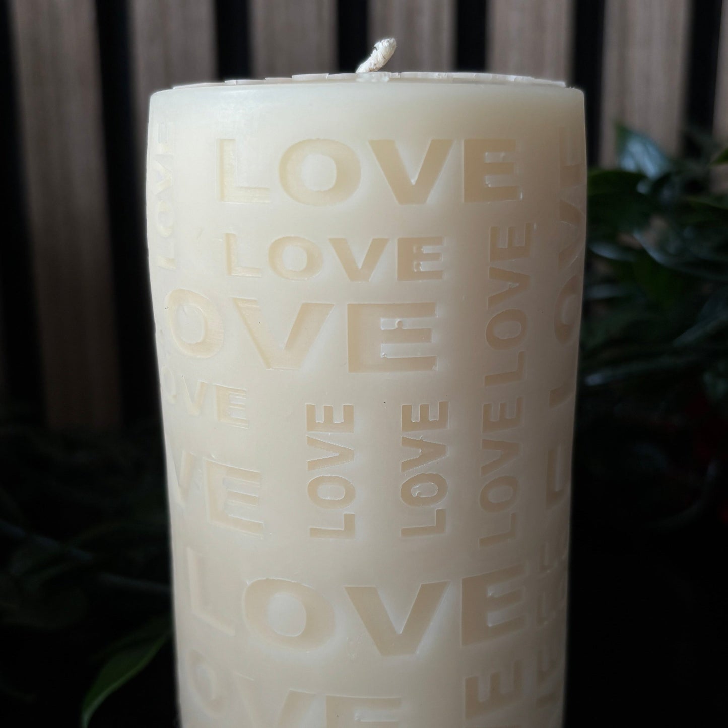 Love Goes Around – LOVE Engraved Candle